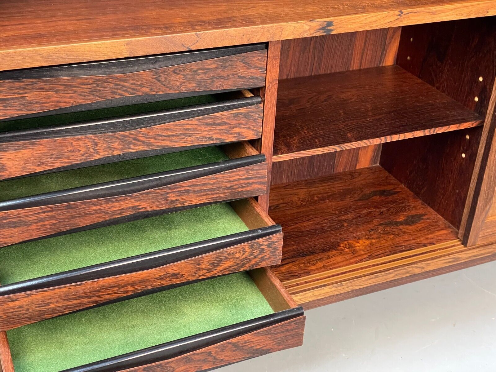 Midcentury Danish Tall Sideboard Storage Cabinet Vintage 1960s EB8674 MWOO - UKDK FURNITURE