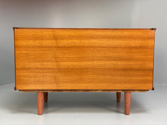 Vintage Teak Record Cabinet 1970s Retro Design Drop Door Storage EB9760 MWOO - UKDK FURNITURE