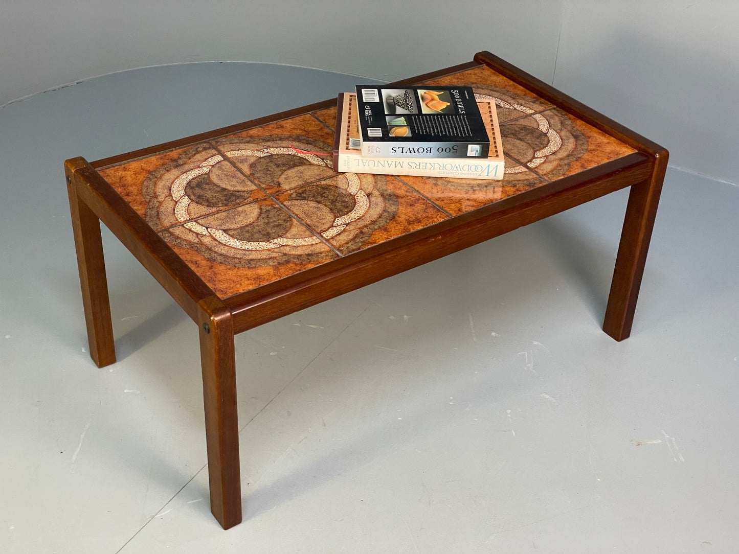 Vintage 1970s Tile Topped Teak Coffee Table Danish Retro Design EB9833 MWOO - UKDK FURNITURE