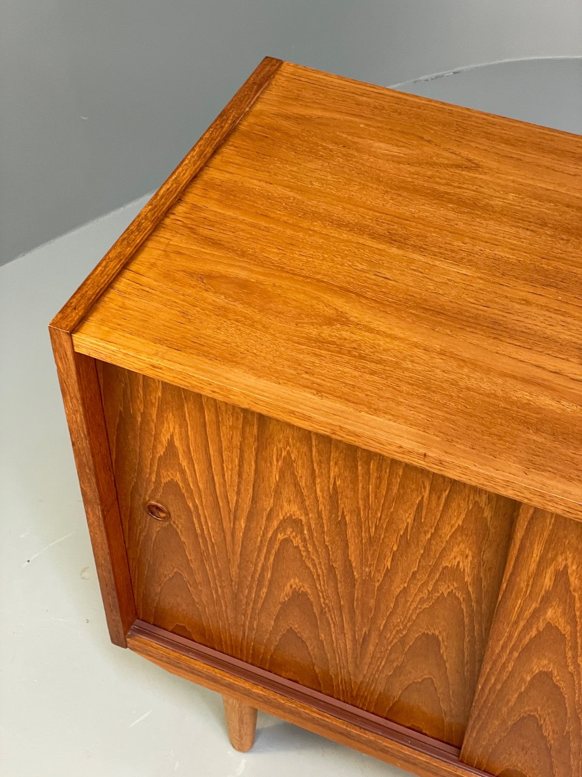 Vintage Danish Teak Cabinet 1970s Retro Sliding Doors Shelf EB9834 MWOO - UKDK FURNITURE