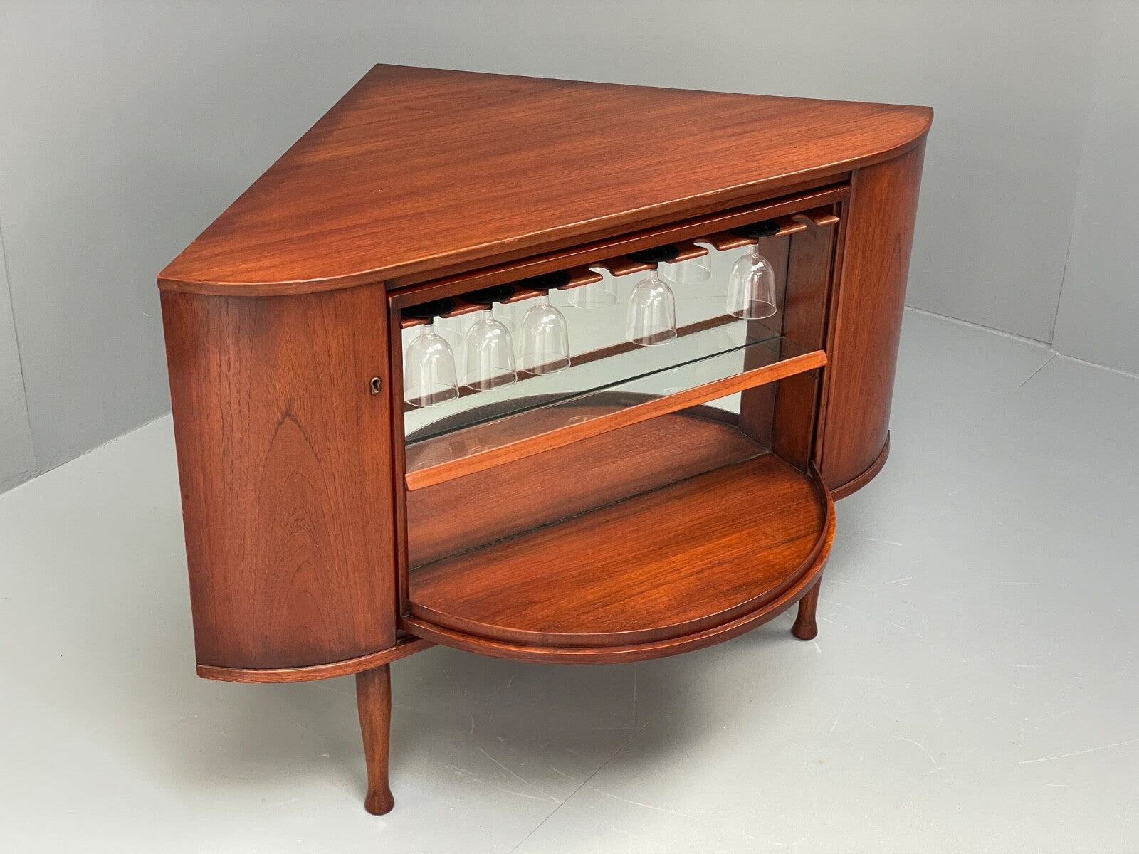 Vintage Teak Revolving Drinks Cabinet 1950s Mid Century EB9768 MWOO - UKDK FURNITURE