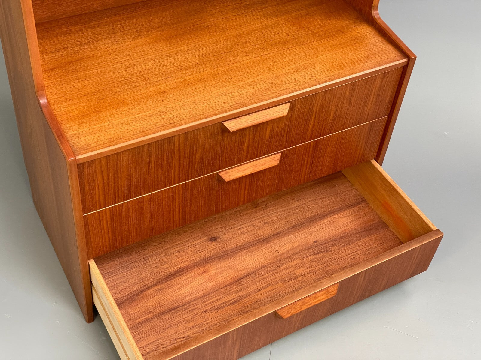 Vintage Teak Wall Unit By Gibbs Furniture 1970s Design Drawers EB9529 MWOO - UKDK FURNITURE