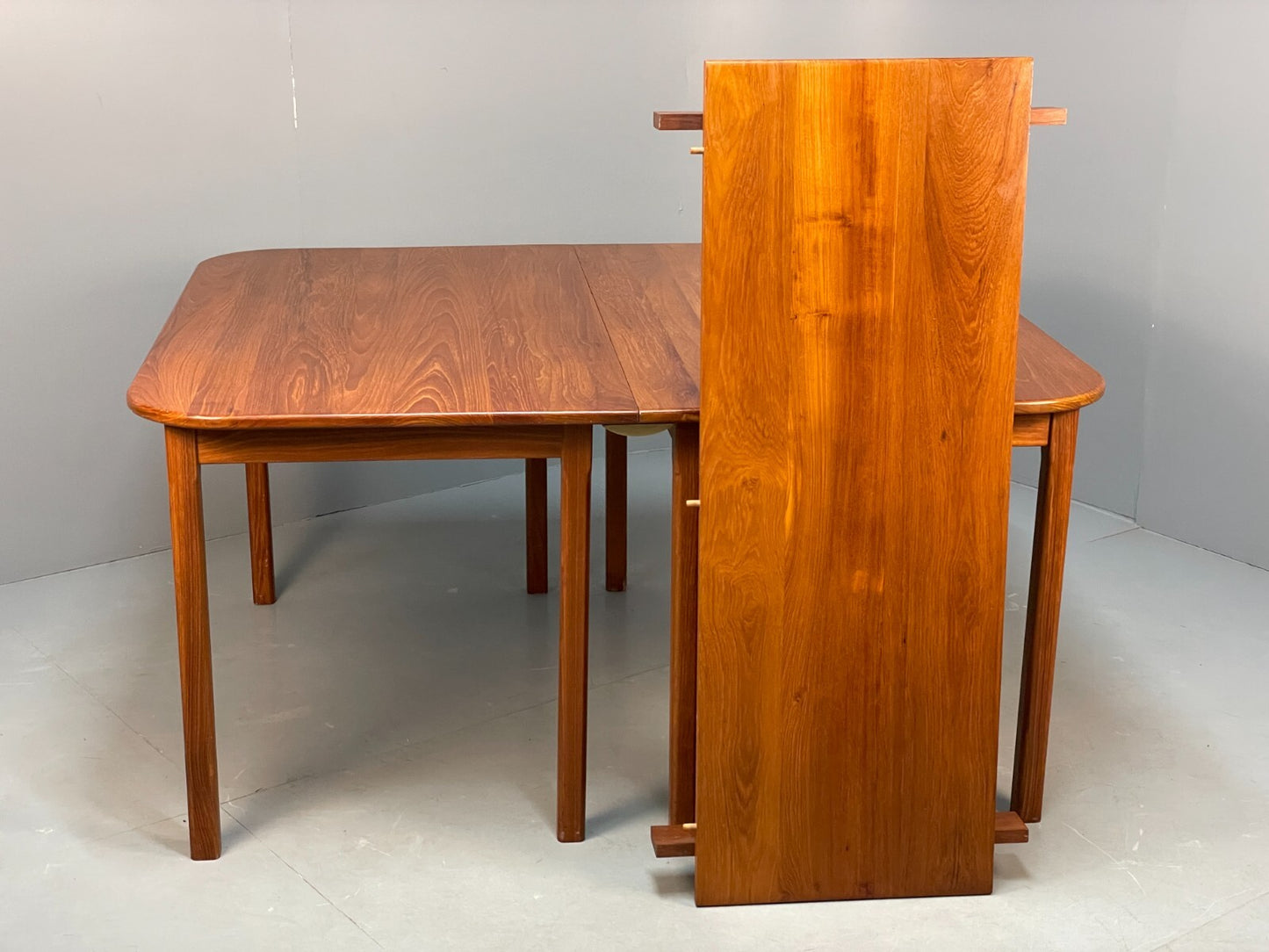 Vintage Solid Teak Extending Modular Rectabgular Dining Table Unique EB8848 MWOO - UKDK FURNITURE
