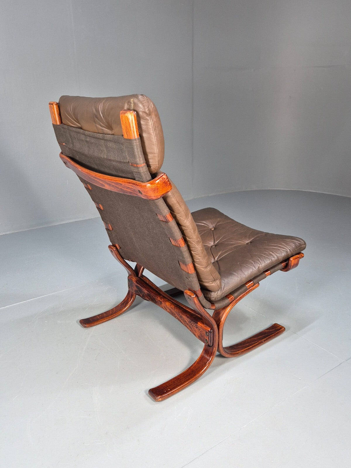 Vintage Danish Bentwood and Leather Lounge Chair 1970s Retro EB9348 MBEN - UKDK FURNITURE
