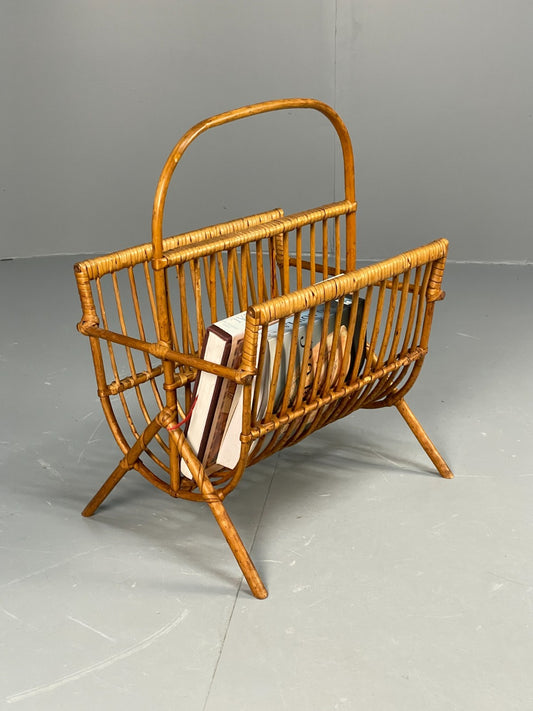 Vintage Bamboo Magazine Rack 1960s Danish Design Retro EB10827 MWOO1