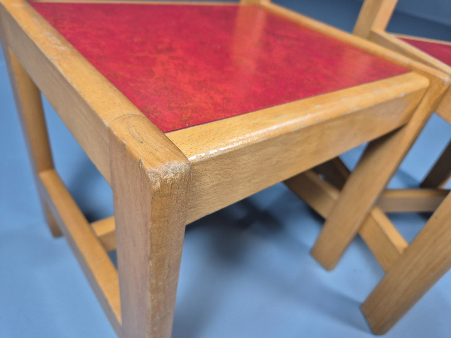 2 Vintage Danish Nursery School Chairs Beech 1970s Retro EB9673 MSTA - UKDK FURNITURE