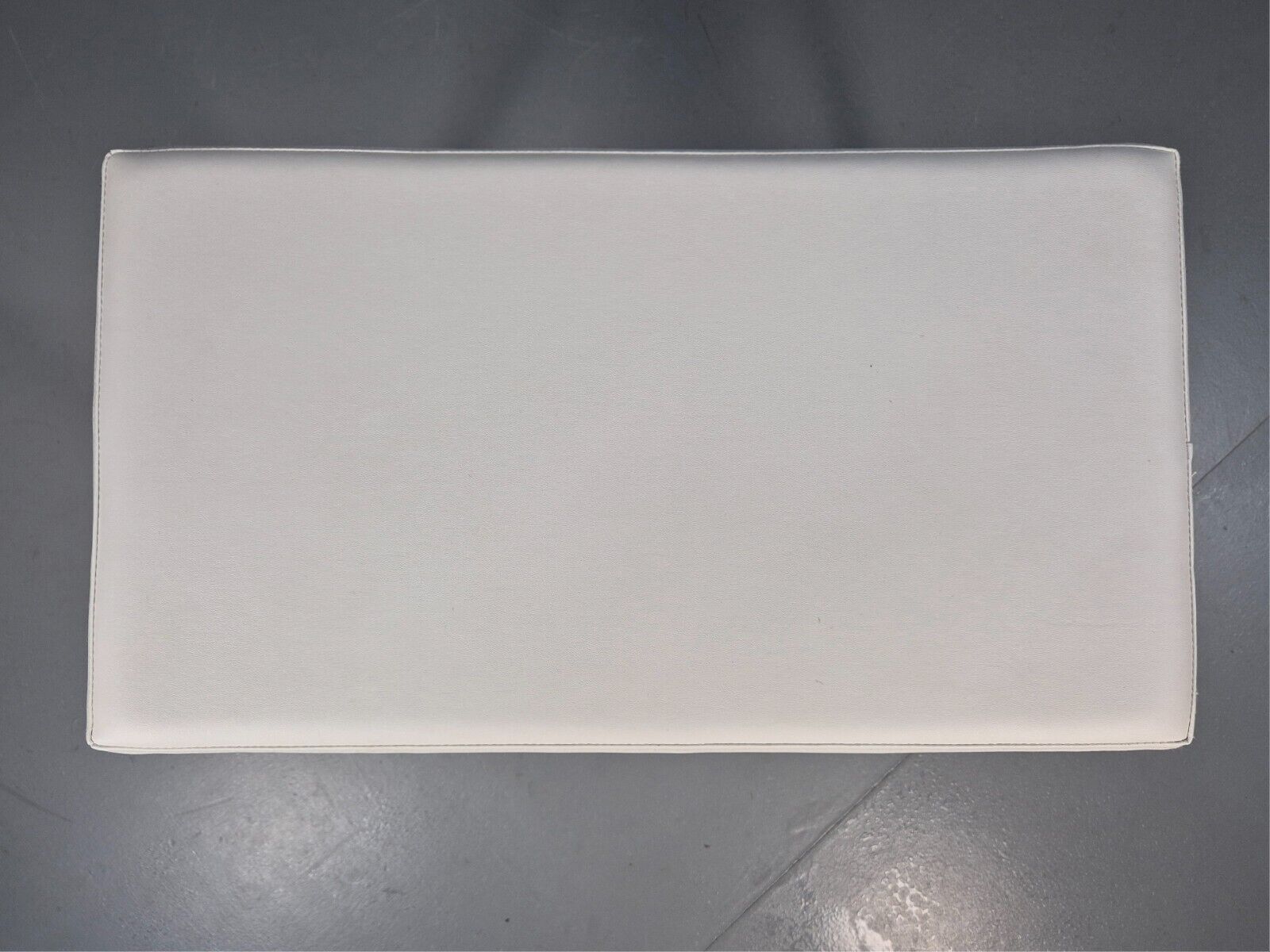 VintagePiano or Dressing Table Stool White Vinyl Chrome 1980s Retro EB9162 MFOO - UKDK FURNITURE