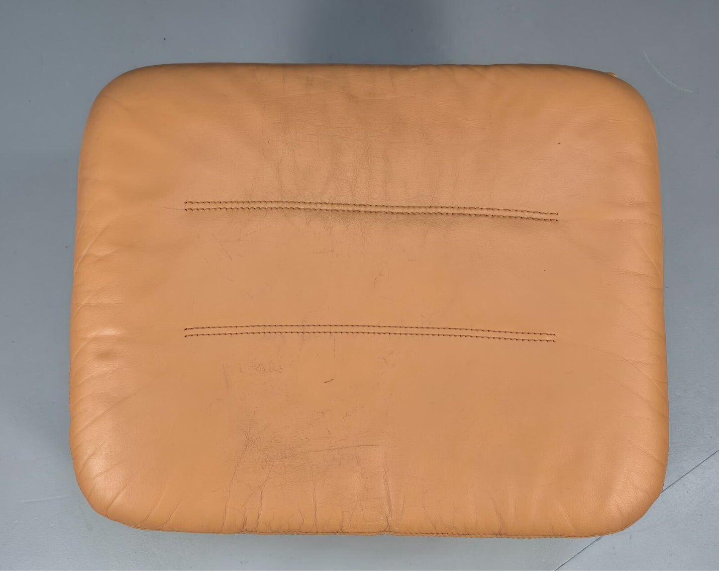 Vintage Danish Skippers Apollo Range Footstool Tan Leather Retro EB9783 MFOO - UKDK FURNITURE