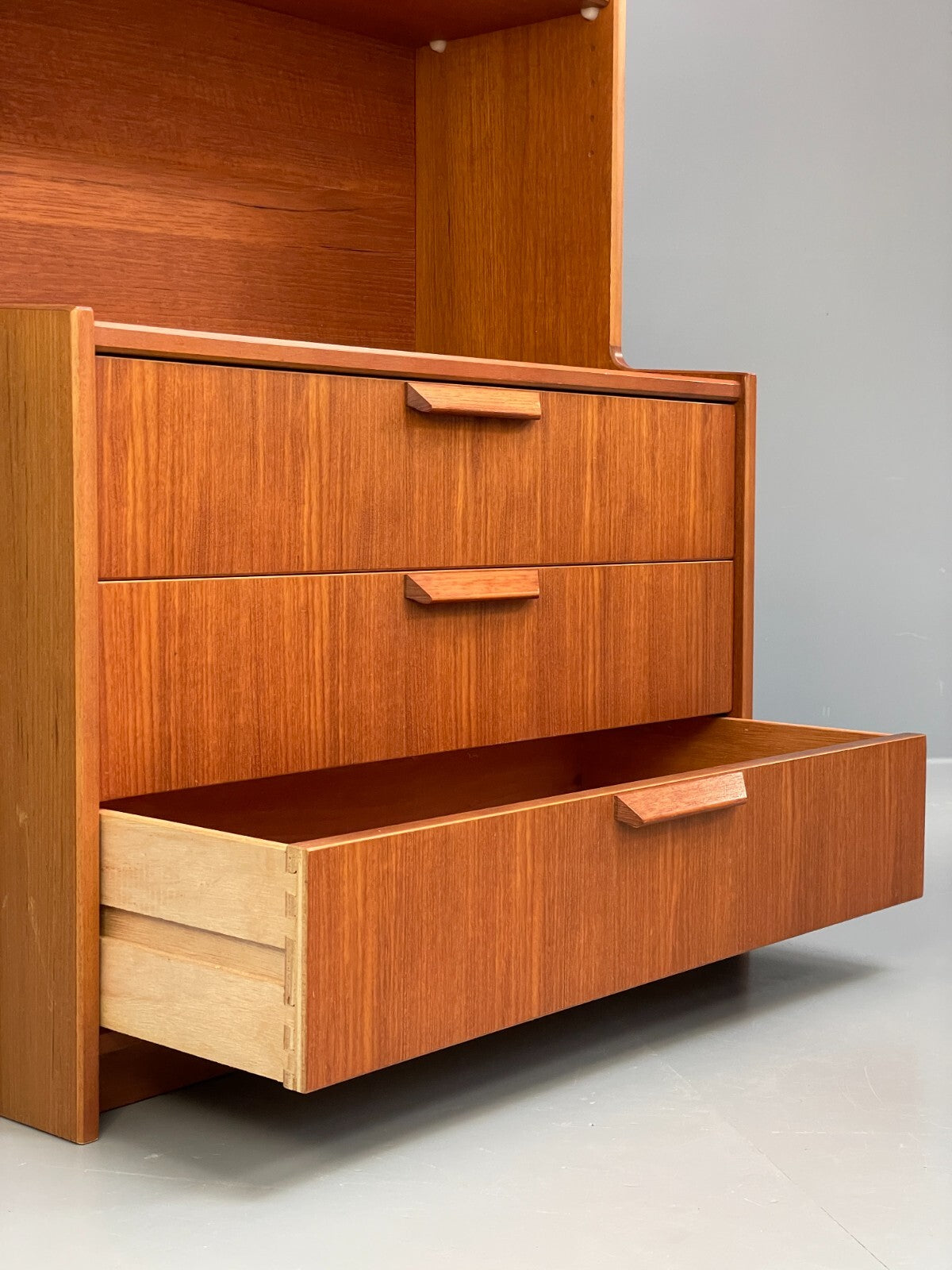 Vintage Teak Wall Unit By Gibbs Furniture 1970s Design Drawers EB9529 MWOO - UKDK FURNITURE