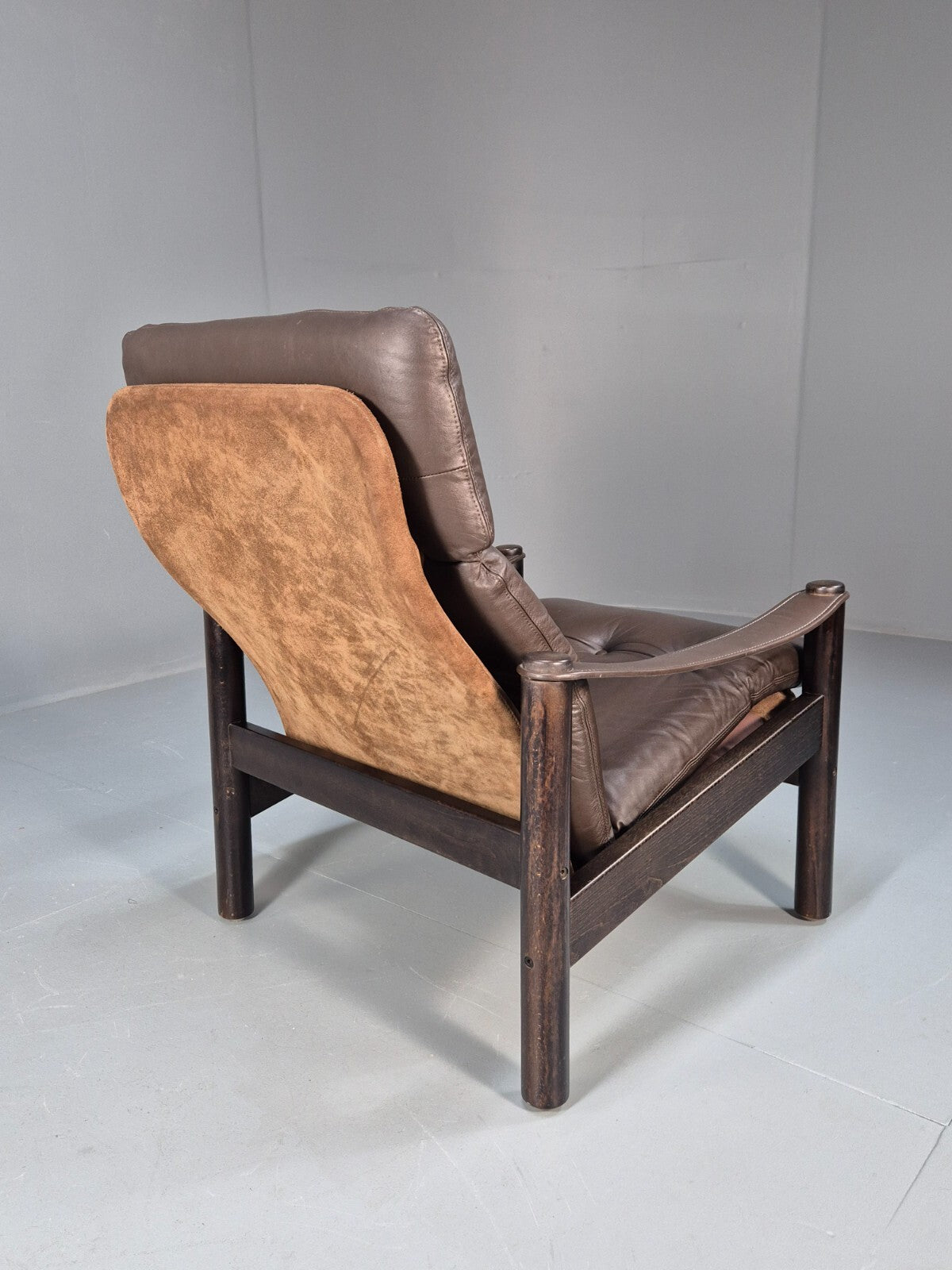 Vintage Brown Leather Lounge Chair Ebbe Gehl & Sorren Nissen Danish EB9790 MNOR - UKDK FURNITURE