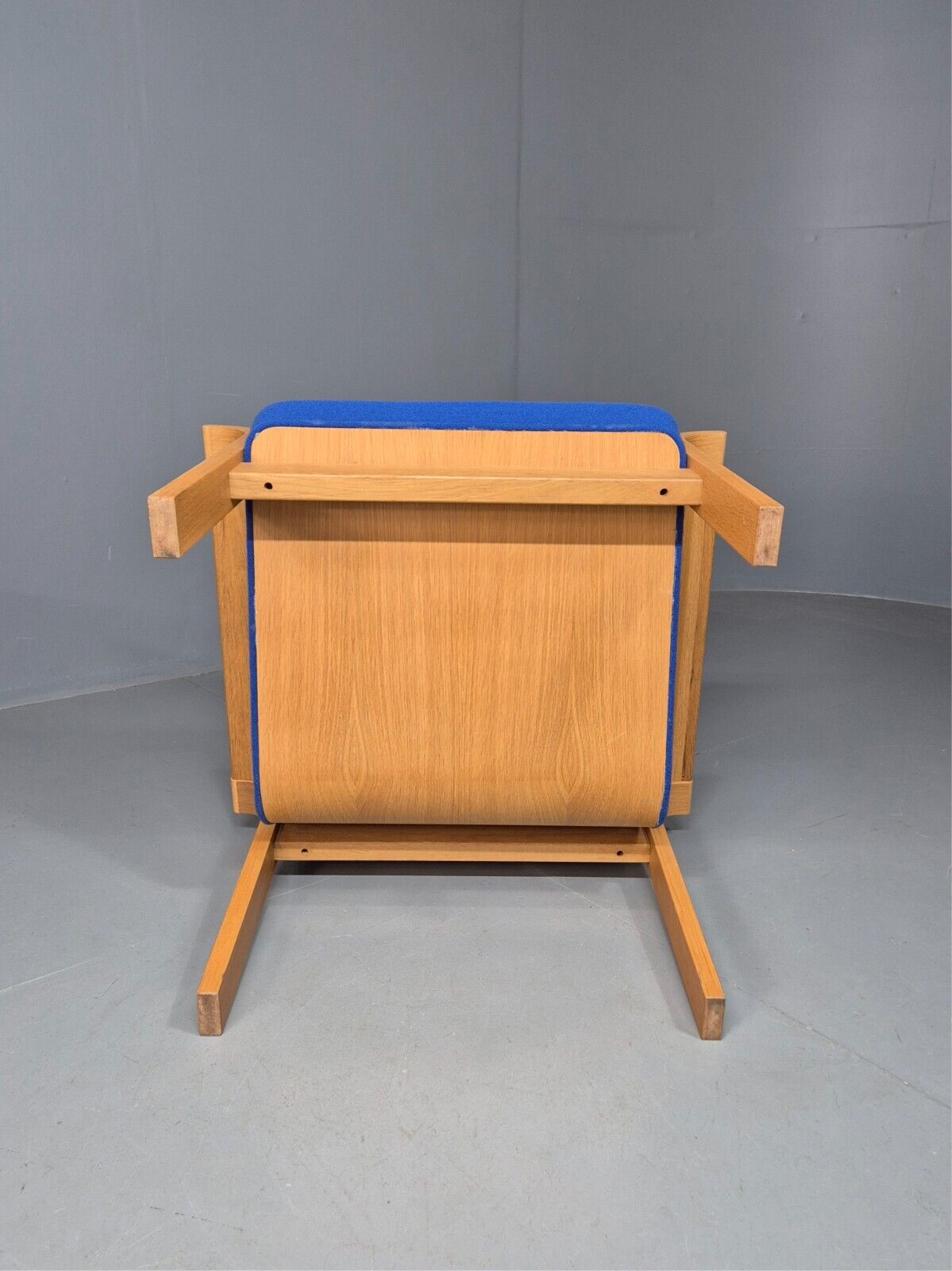 Vintage Danish Lounge Chair Blue Bentwood Magnus Olesen Retro 1970s EB8285 MNOR - UKDK FURNITURE