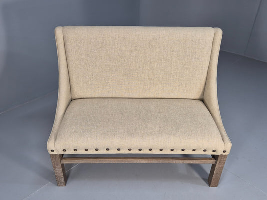 Vintage Danish 2 Seat Sofa Classic Antique Style Modern Cream Wool EB9587 V2SS - UKDK FURNITURE