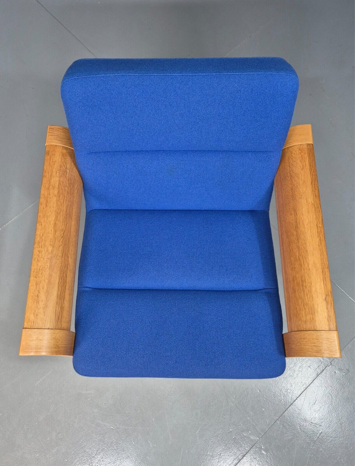 Vintage Danish Lounge Chair Blue Bentwood Magnus Olesen Retro 1970s EB8285 MNOR - UKDK FURNITURE
