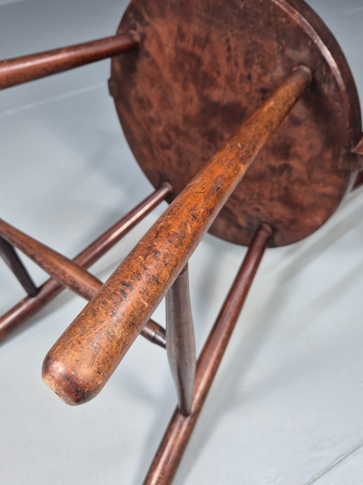 Antique Edwardian Penny Seated Elbow Chair Green Velour EB10612 VWOO11