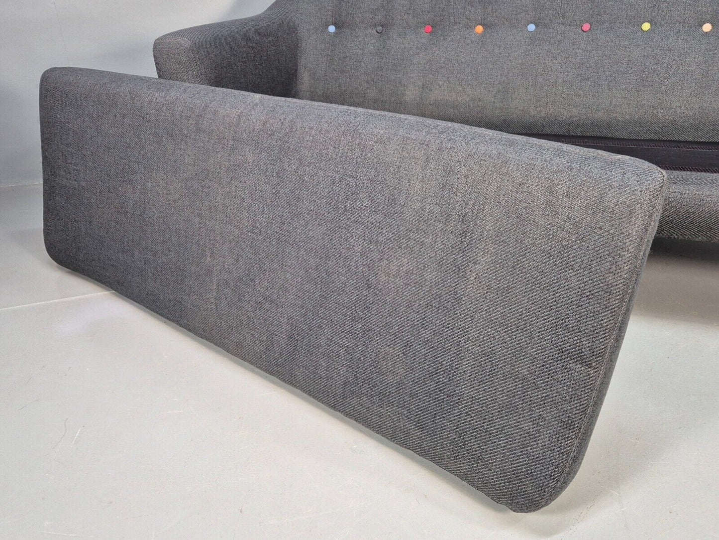 Vintage Made.Com Scandinavian style Sofa Charcoal Grey Retro EB8452 M3SS - UKDK FURNITURE