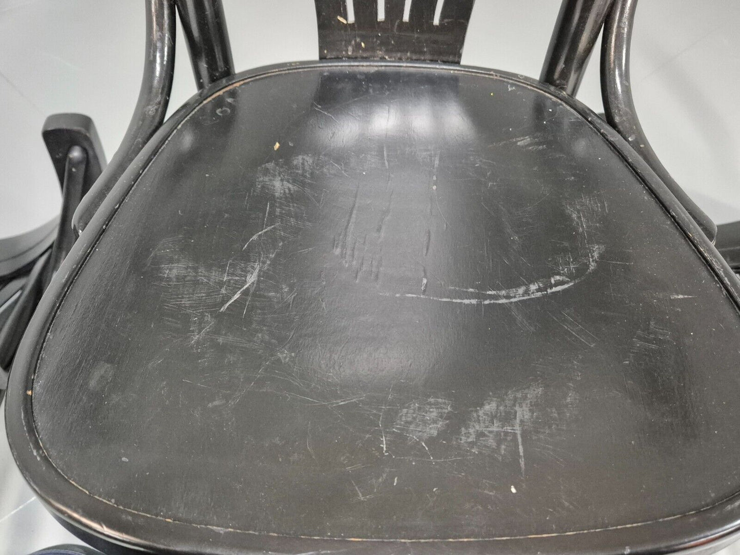 4 Vintage Bistro Chairs Black Thonet Style Czech Built Retro EB8859 VDIN - UKDK FURNITURE
