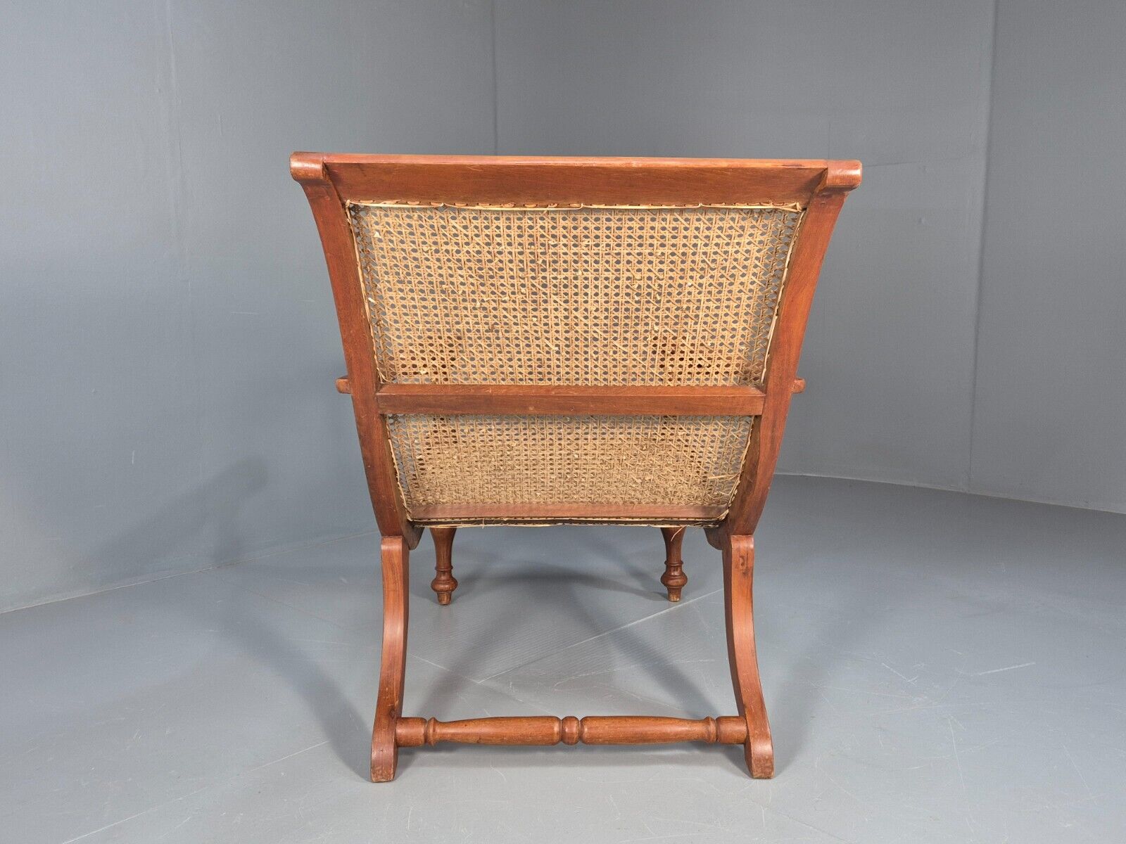 Vintage Campaign Plantation Chair Rattan Teak Retro Antique Style EB8877 VBER - UKDK FURNITURE