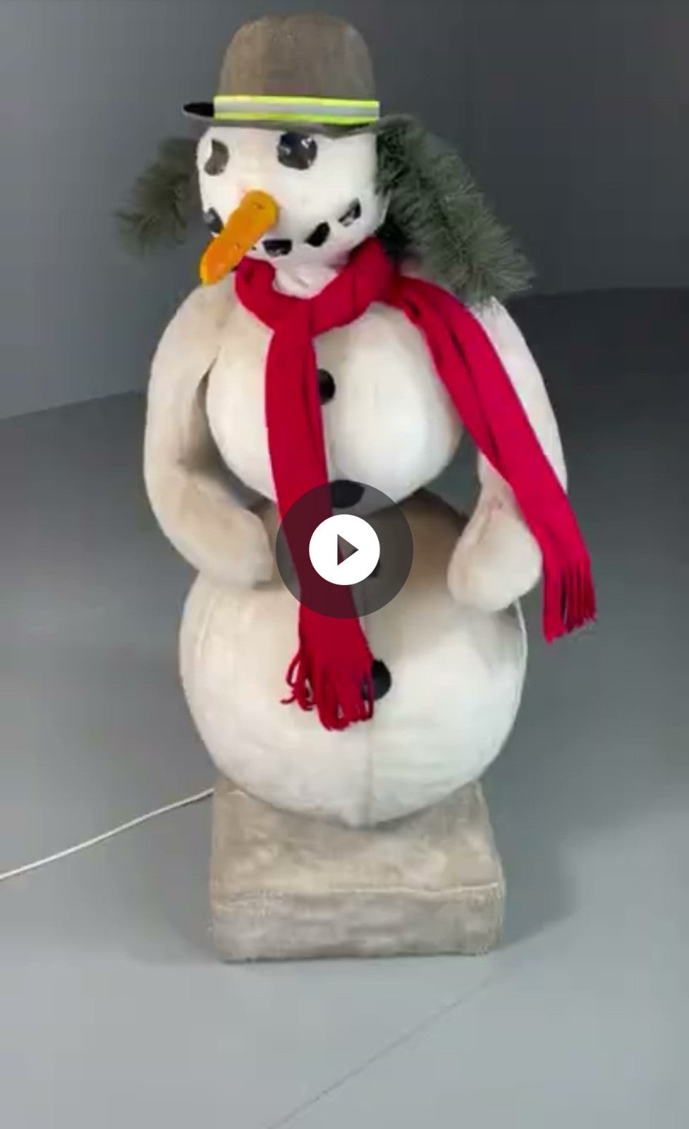 Animatronic Dancing Snowman Shop Display Vintage Danish 1970s EB6099 MWOO10