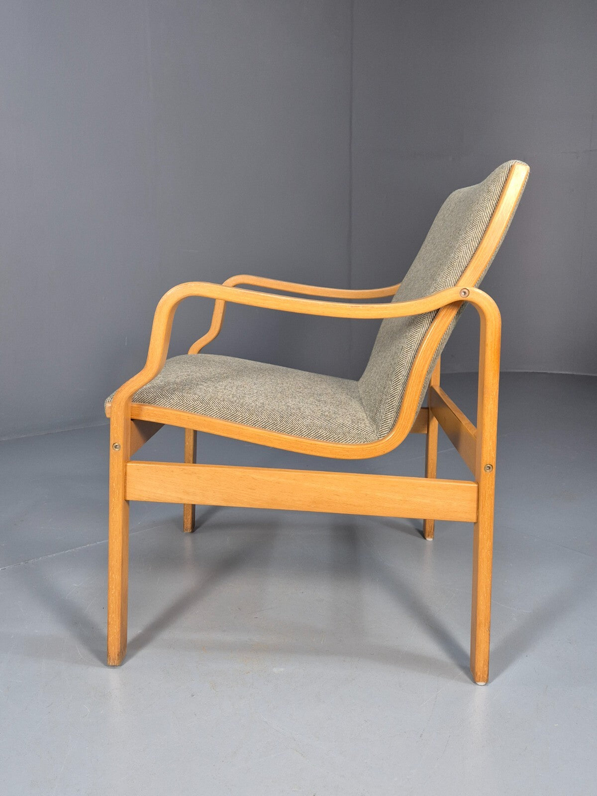 Vintage Danish Farstrup Bentwood `Lounge Chair New Upholstery 1970s EB4877 MBEN - UKDK FURNITURE
