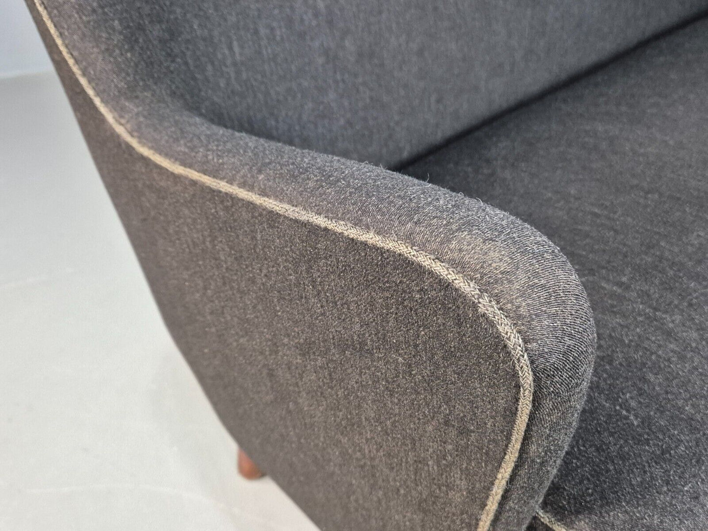 Vintage Danish 2 seat Sofa Dark Grey Mid Century Modern Retro 1950s EB8318 MNOR - UKDK FURNITURE