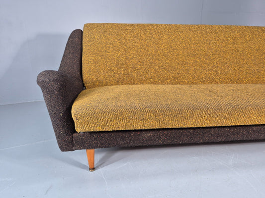 Vintage 1960s Sofa Bed Two Tone Wool Retro Mid Century Design EB11671 M4SS1