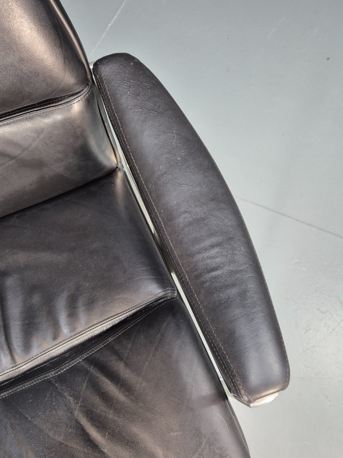 Roder Sohne Leather and Aluminium Boardroom Chair 1960s Retro MCM EB10616 MNOR4