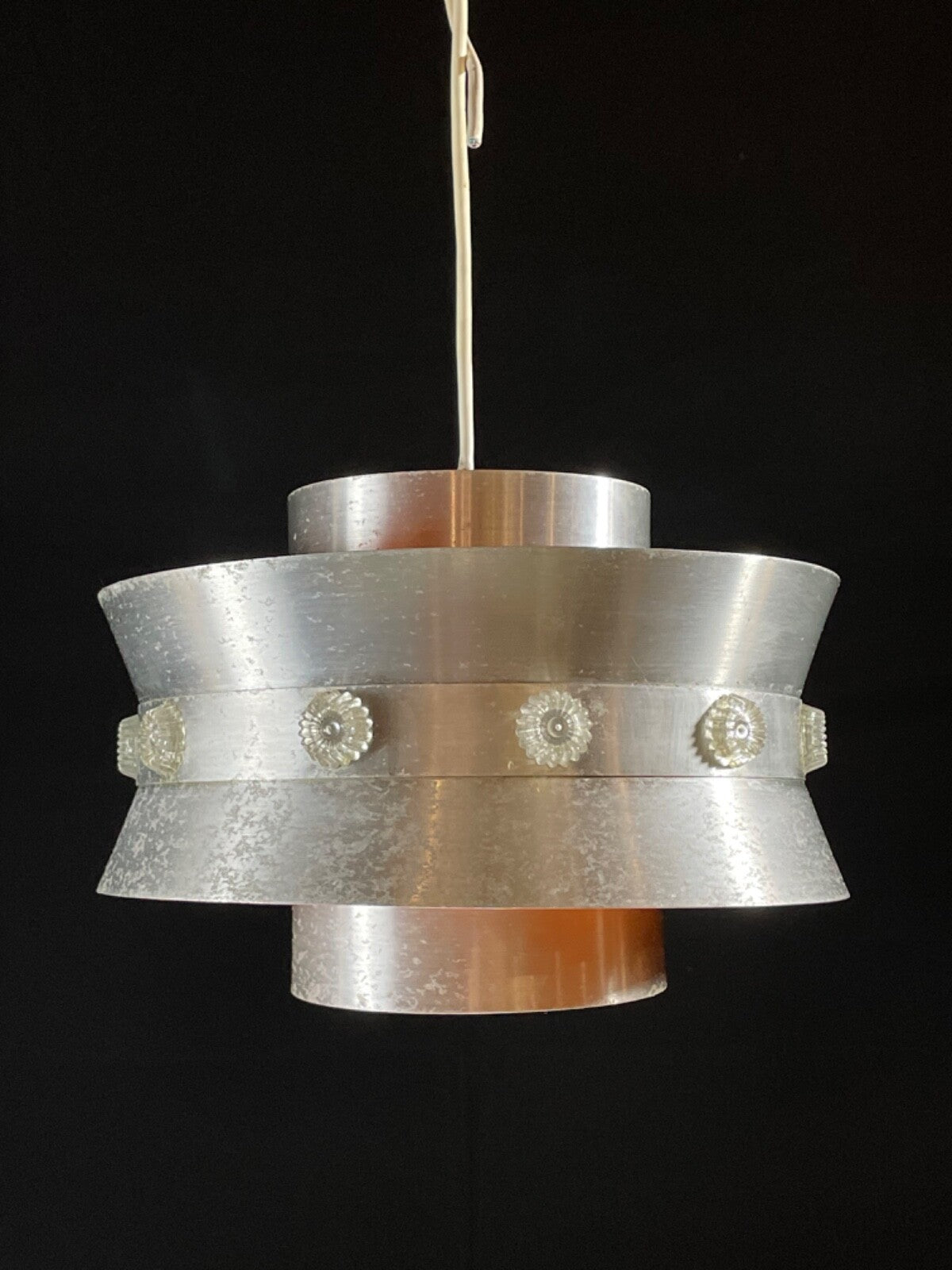 Mid Century Trava Brushed Aluminium, Orange Light, Plastic Detail EB5082 LCLS - UKDK FURNITURE