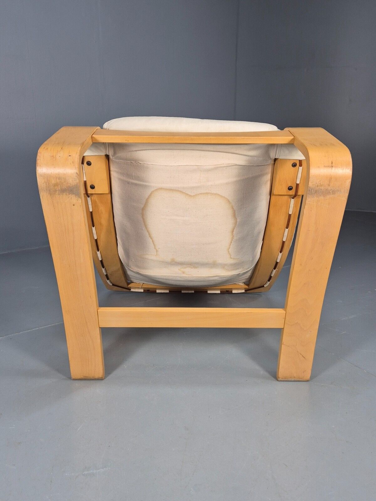 Vintage Swedish Lounge Chair Cream Leather Bentwood Krokken 1970s EB8750 MBEN - UKDK FURNITURE