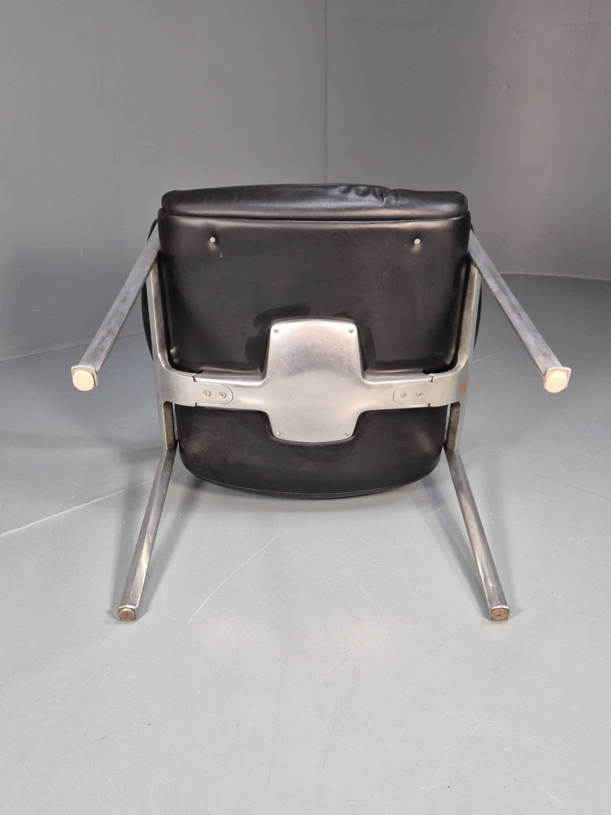 Roder Sohne Leather and Aluminium Boardroom Chair 1960s Retro MCM EB10616 MNOR6