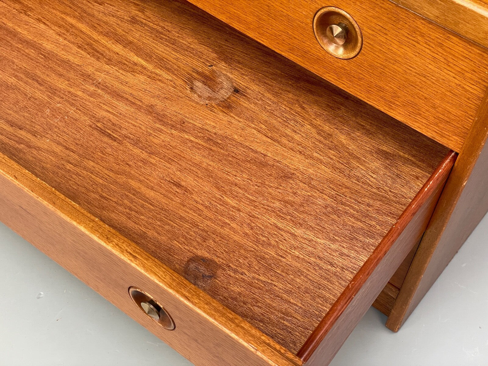 Vintage Teak Wall Unit With Drawers And Shelving 1960s Retro Design EB9739 MWOO - UKDK FURNITURE