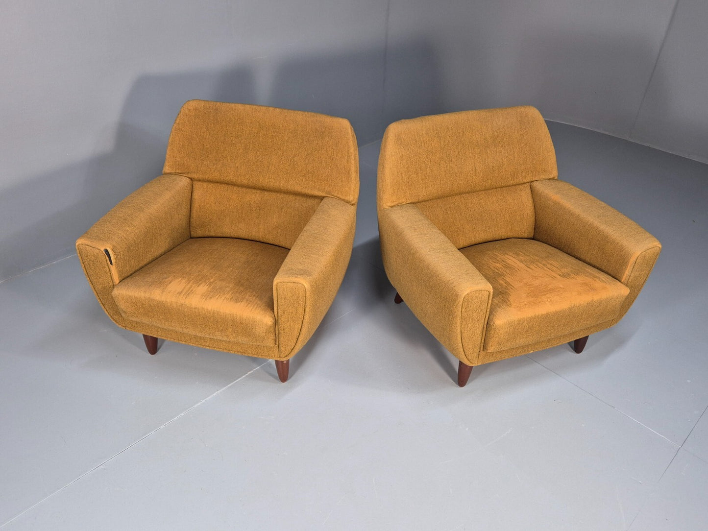 2 Vintage Danish 1960s Lounge Chairs Thams Reupholstery 1960s MCM EB9561 MNOR - UKDK FURNITURE