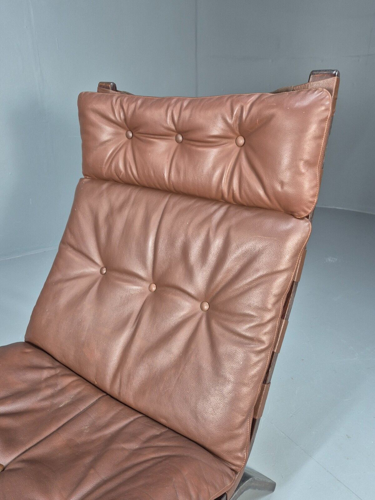 Vintage Danish Lounge Chair Brown Leather Bentwood Farstrup Retro EB8885a MBEN - UKDK FURNITURE