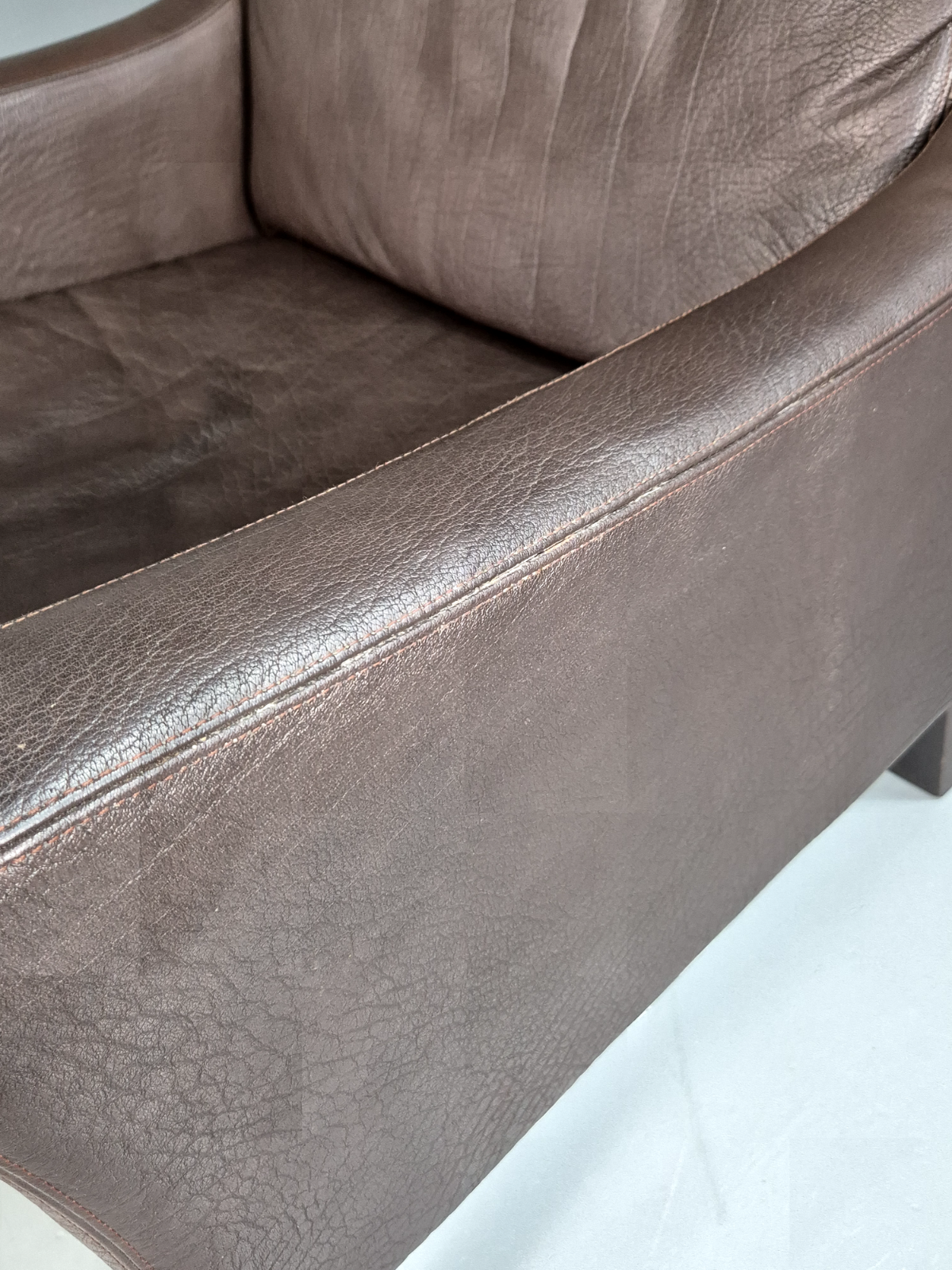 Vintage Danish Wingback Lounge Chair Leather Mogensen Retro MCM EB7233 MNOR - UKDK FURNITURE