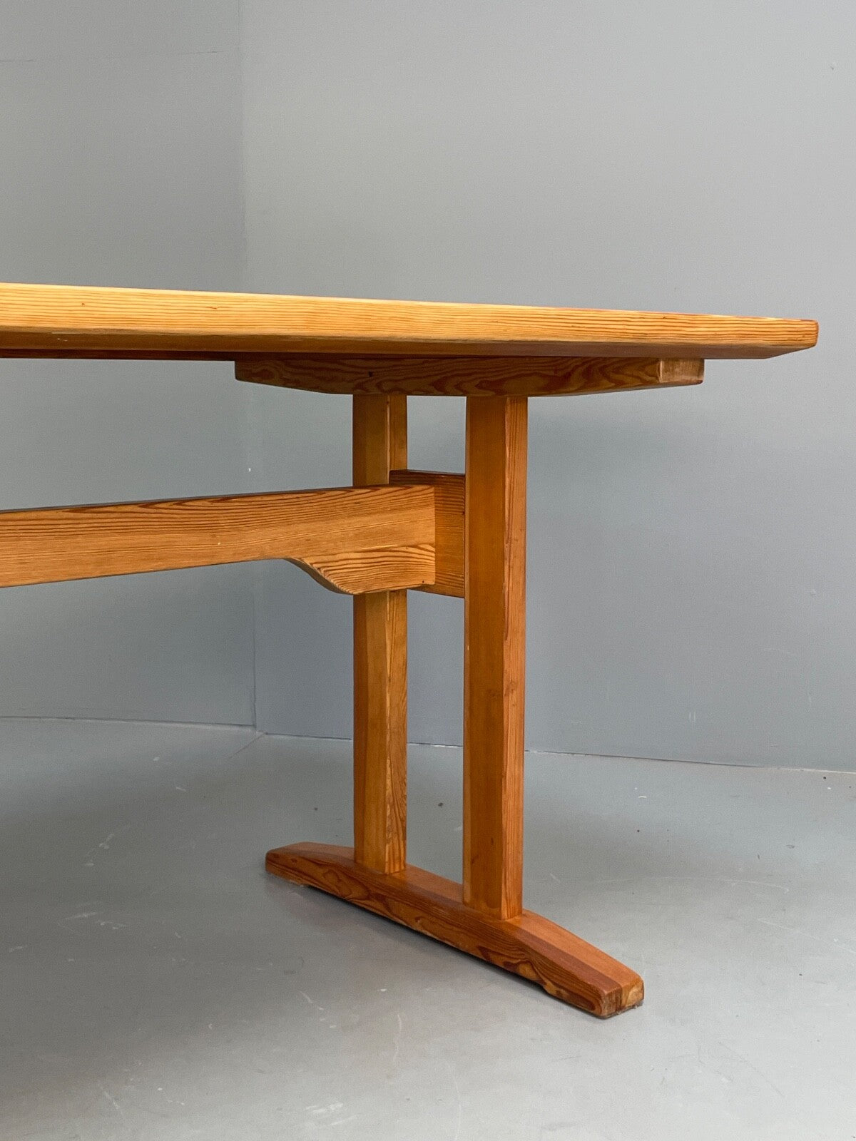 Vintage Danish Pine Dining Table Extending Mogensen Shaker Style EB9434 MWOO - UKDK FURNITURE