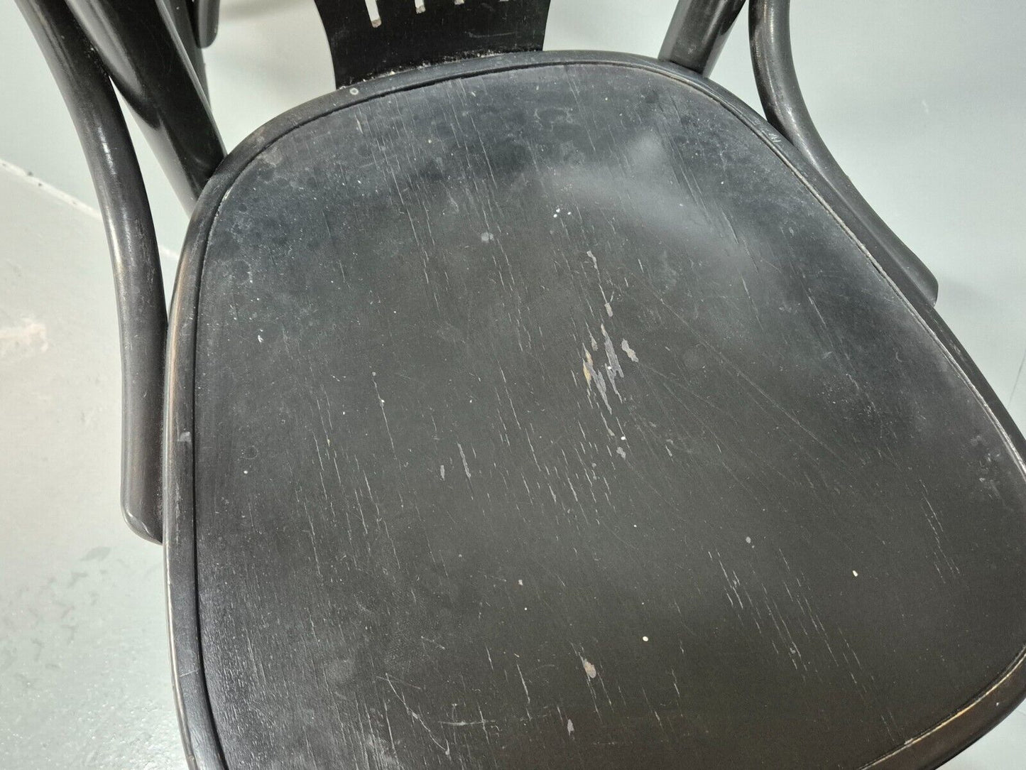 4 Vintage Bistro Chairs Black Thonet Style Czech Built Retro EB8859 VDIN - UKDK FURNITURE
