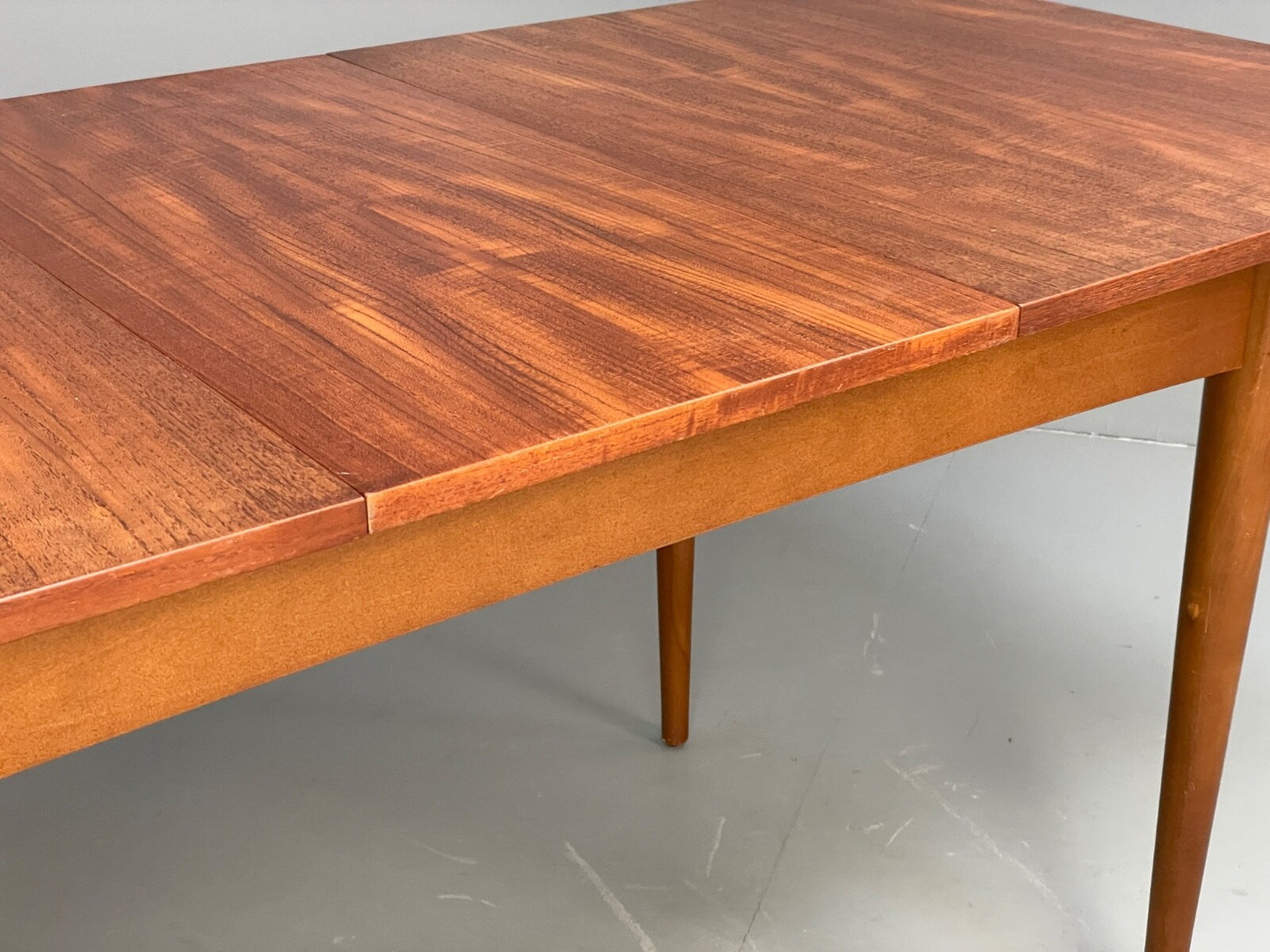 Vintage Teak Extending Dining Table With Removable Beech Legs EB9502 MWOO - UKDK FURNITURE