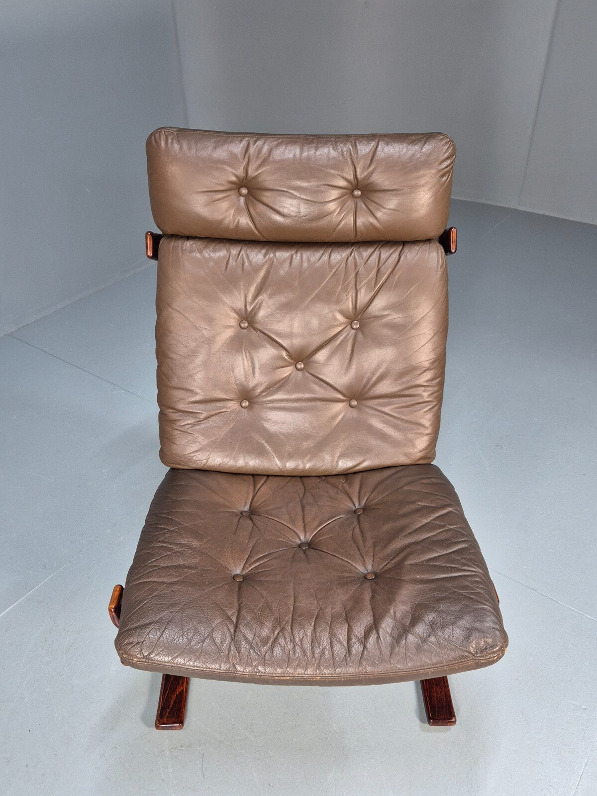 Vintage Danish Bentwood and Leather Lounge Chair 1970s Retro EB9348 MBEN - UKDK FURNITURE