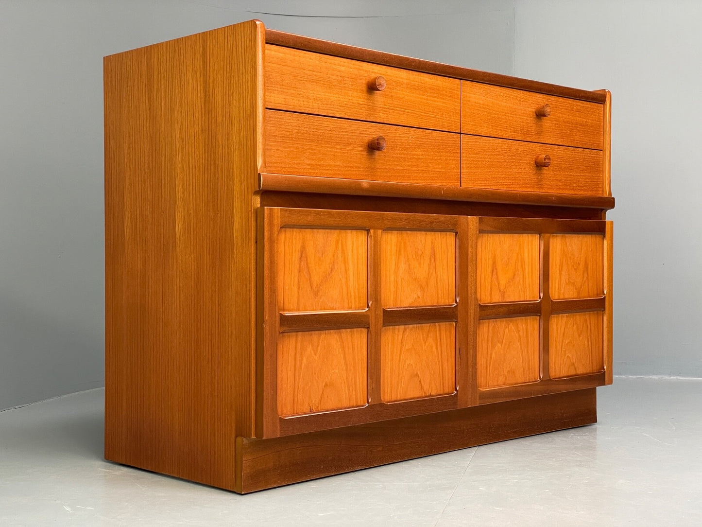Vintage Nathan Teak Compact Sideboard Retro Drawer 1960s Mid Century EB9826 MWOO - UKDK FURNITURE