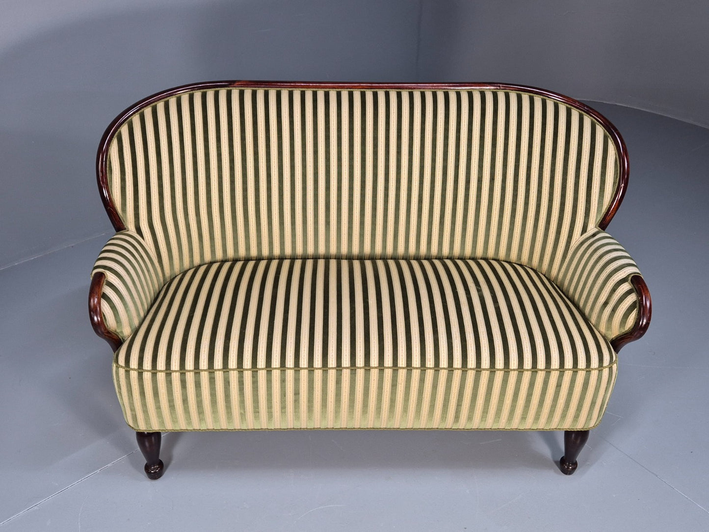 Antique Danish Gold and Green Mahogany Sofa 1900s EB9663 V2SS - UKDK FURNITURE