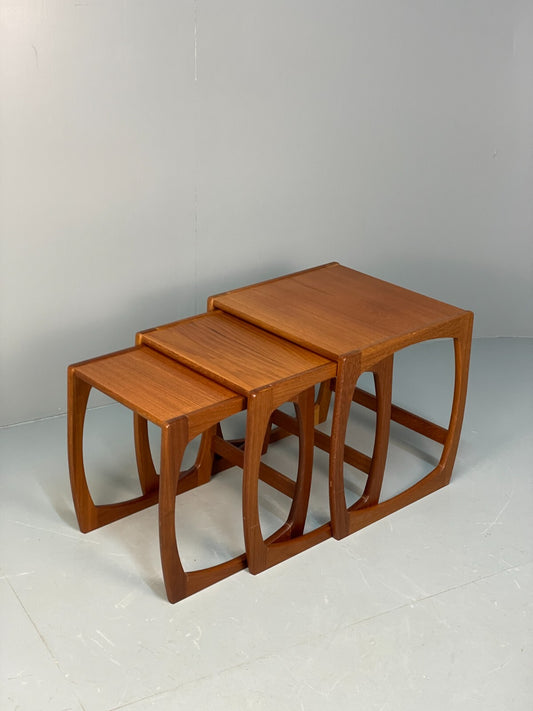Vintage Teak Nesting Tables Set Of Three Coffee Tables EB8669 MWOO - UKDK FURNITURE