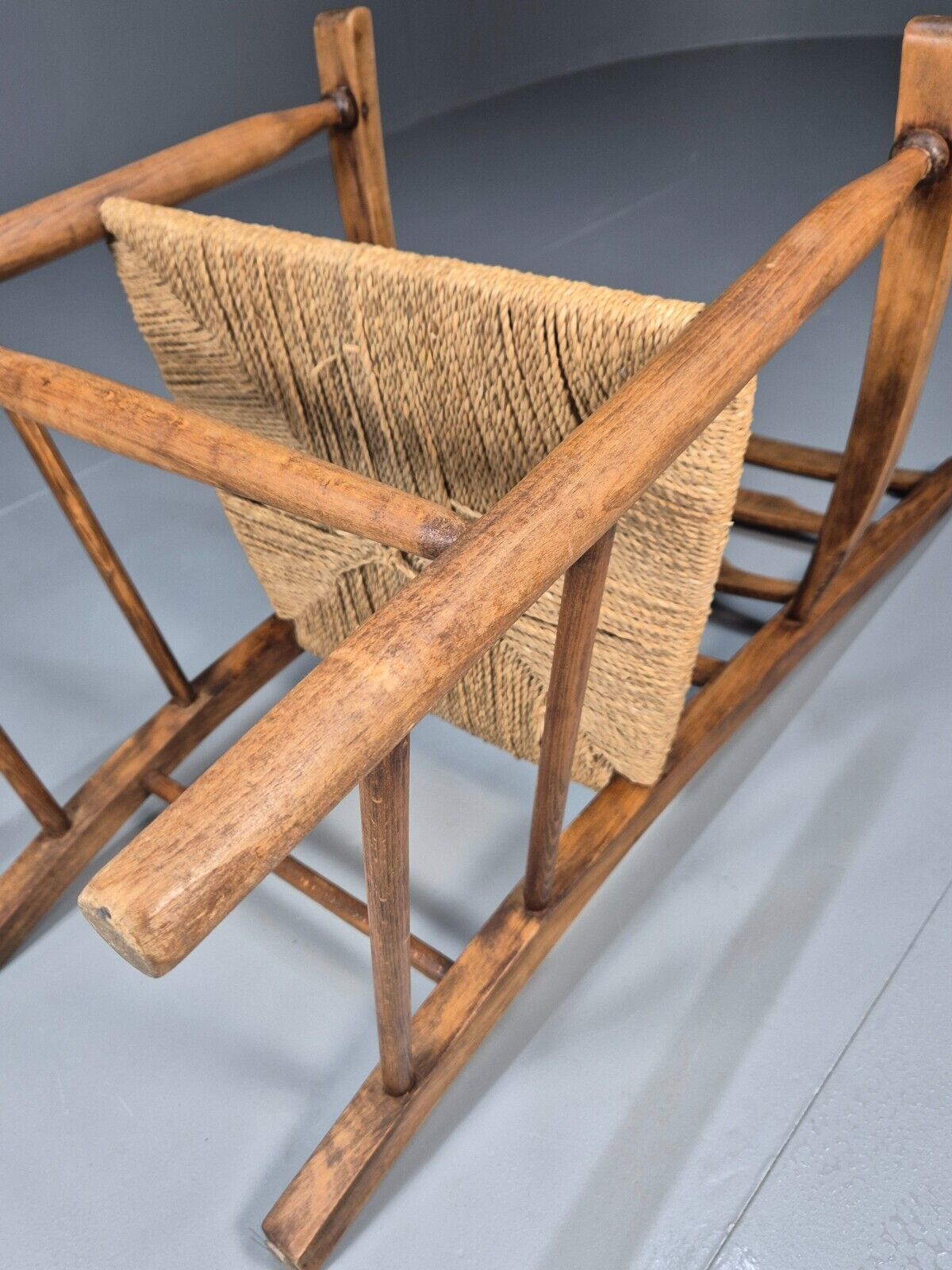 Vintage Danish Ladder Back Chair With Seagrass Seat EB8870 VBER - UKDK FURNITURE