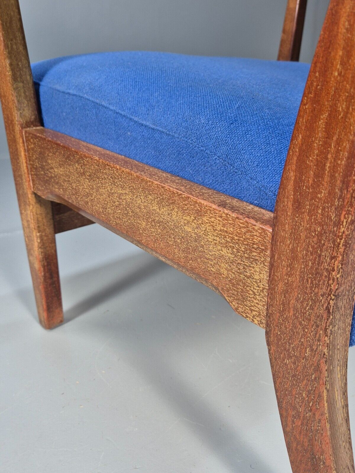 Vintage Danish Lounge Chair Blue Beech Frame Vamo 1950s Retro MCM EB8771 MNOR - UKDK FURNITURE