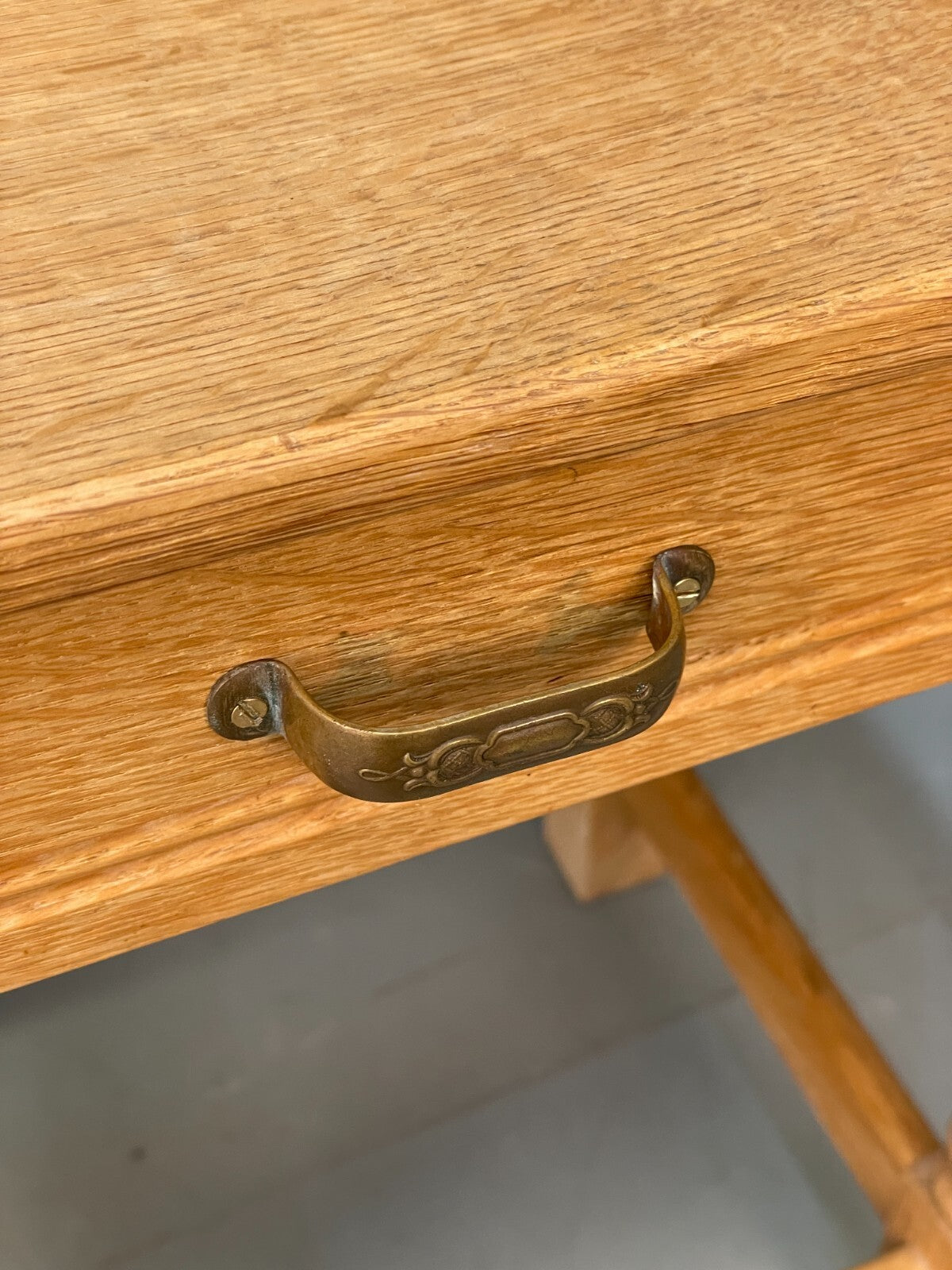 Vintage Danish Oak Bedside Table With Drawer Traditional Style EB9365 MWOO - UKDK FURNITURE