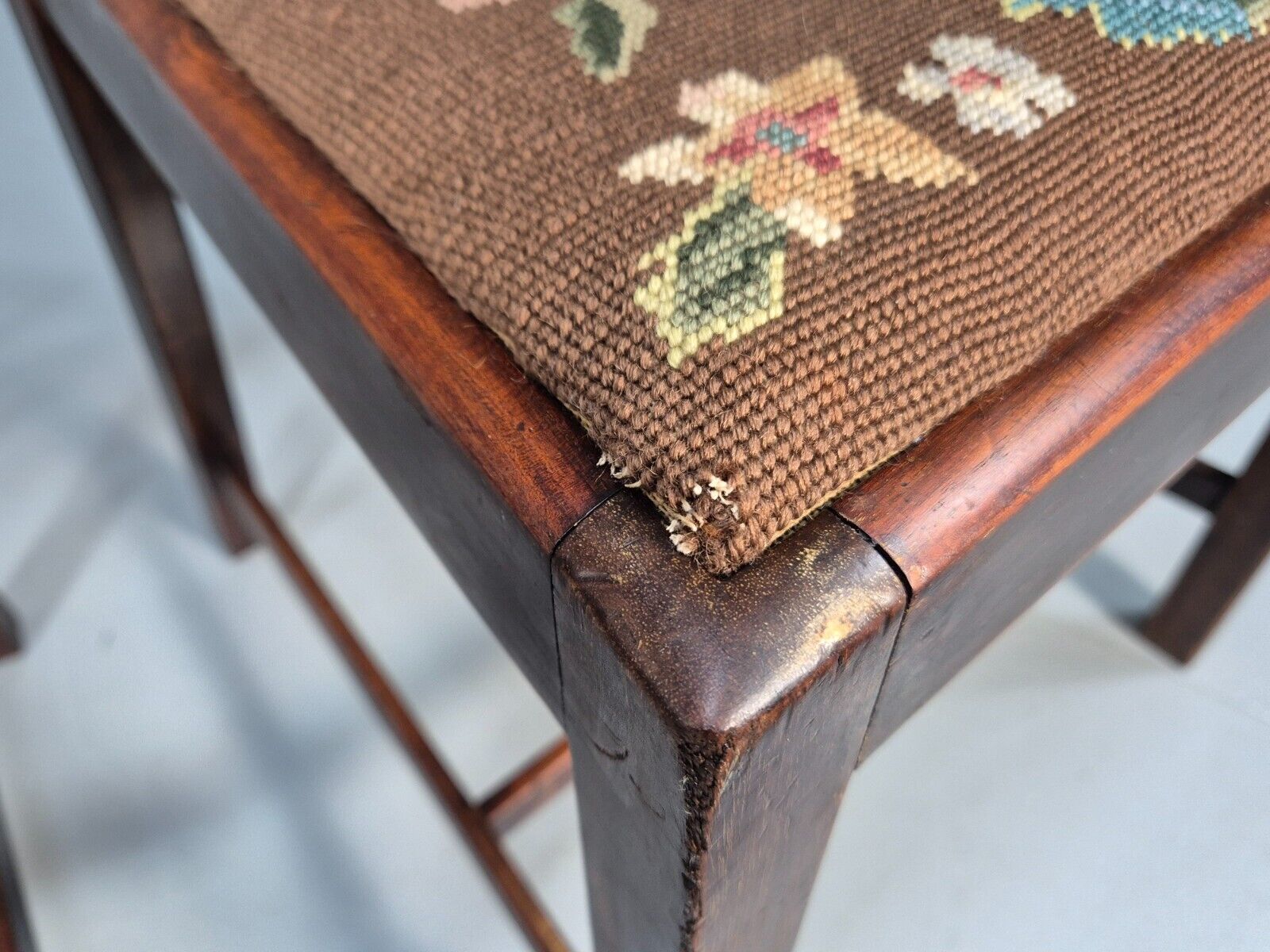 2 Antique Georgian Style Dining Chairs Mahogany Chippendale Style EB9147 VDIN - UKDK FURNITURE