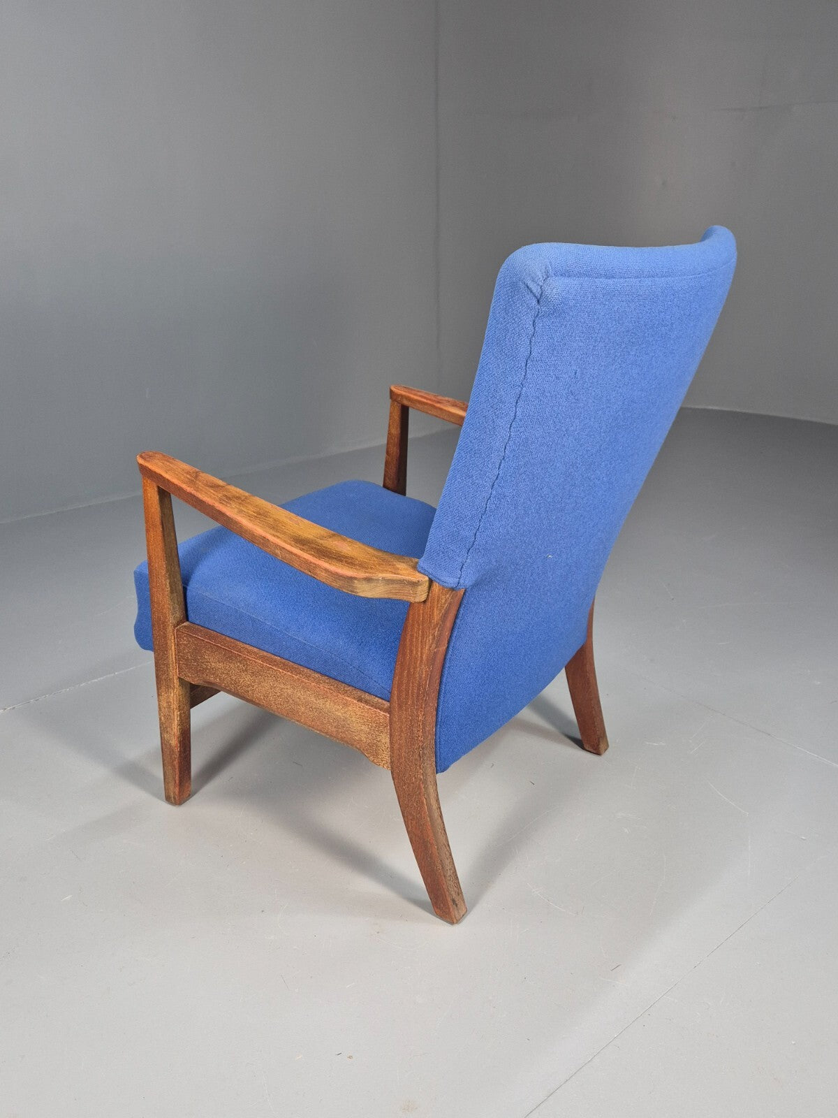 Vintage Danish Lounge Chair Blue Beech Frame Vamo 1950s Retro MCM EB8771 MNOR - UKDK FURNITURE