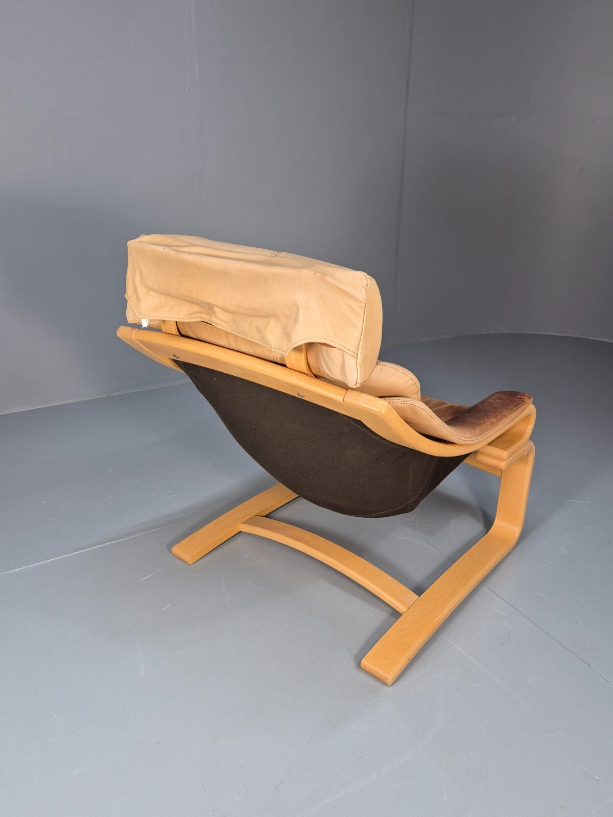 Vintage Danish Skippers Bentwood and Leather Apollo Lounge Chair EB9245 MBEN - UKDK FURNITURE