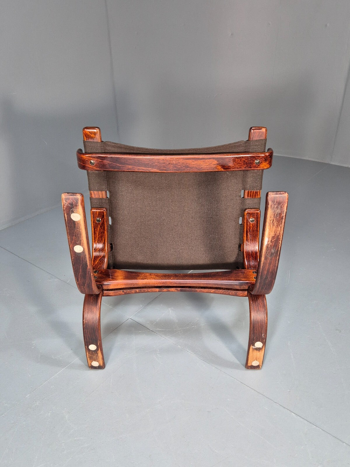 Vintage Danish Bentwood and Leather Lounge Chair 1970s Retro EB9348 MBEN - UKDK FURNITURE