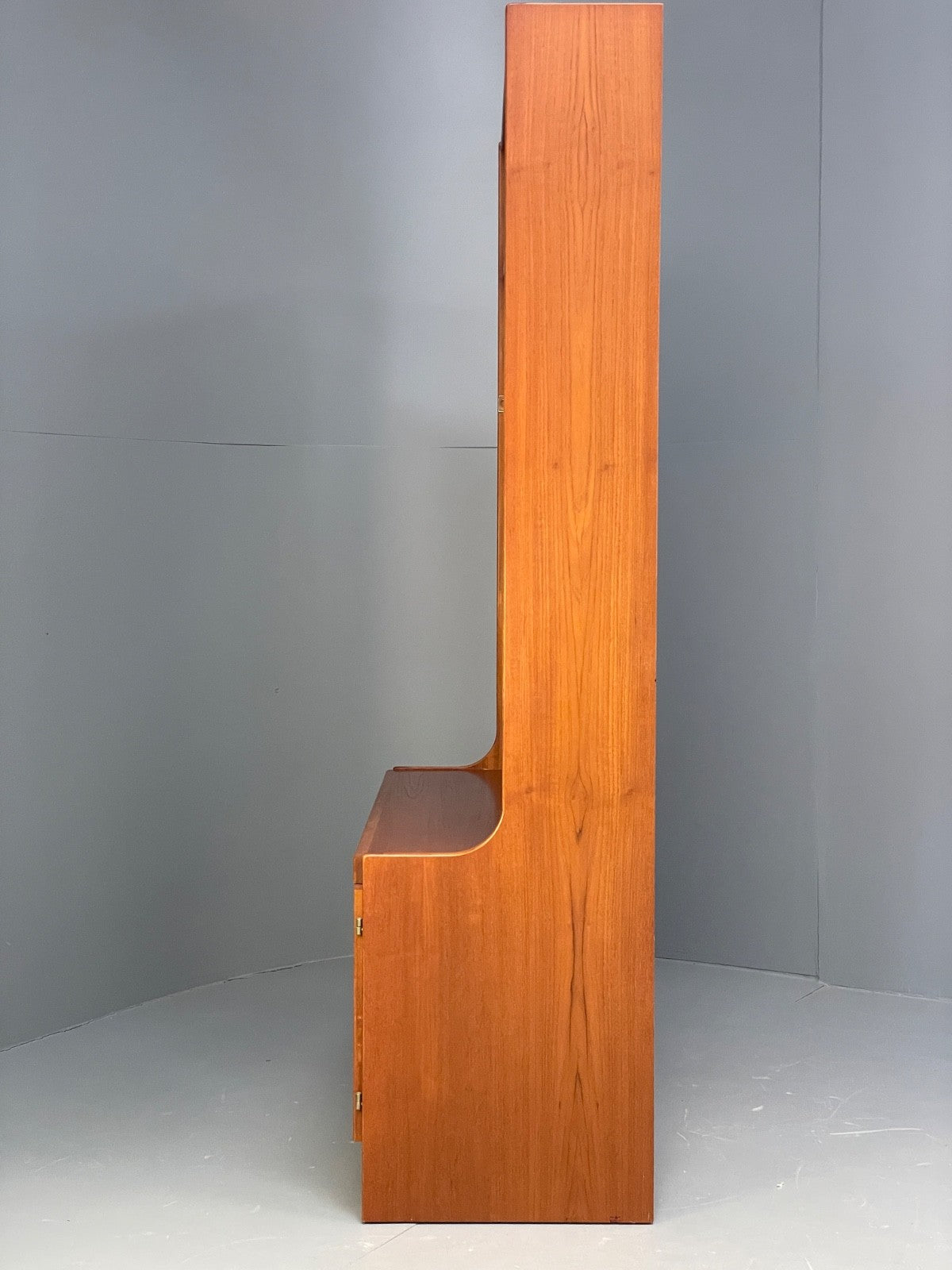 Vintage Teak Shelving Unit Cocktail Cabinet Glazed Retro 1970s EB10011 MWOO - UKDK FURNITURE