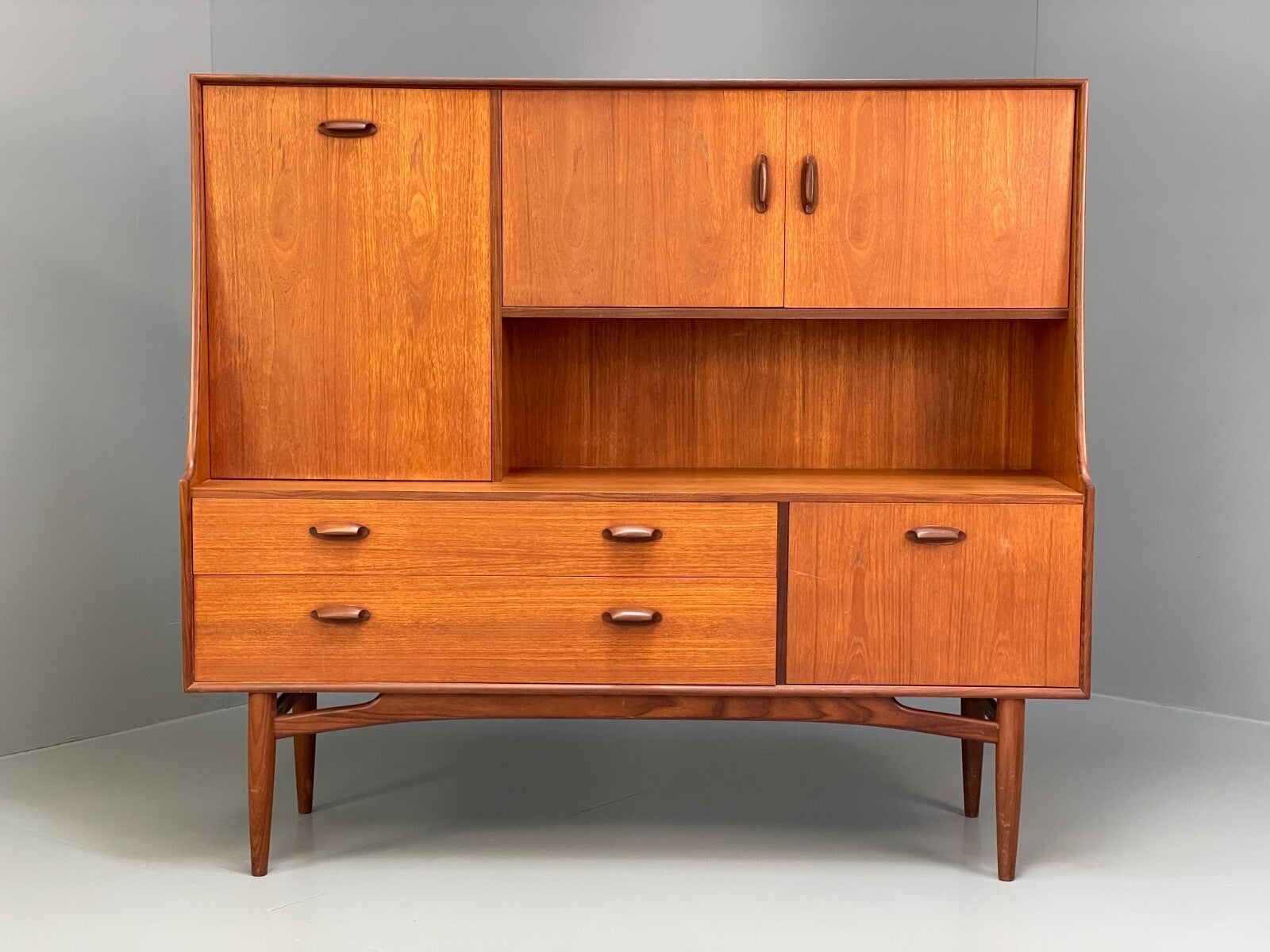 Vintage G Plan Highboard Teak 1960s Mid Century Design Drawers EB9716 MWOO - UKDK FURNITURE
