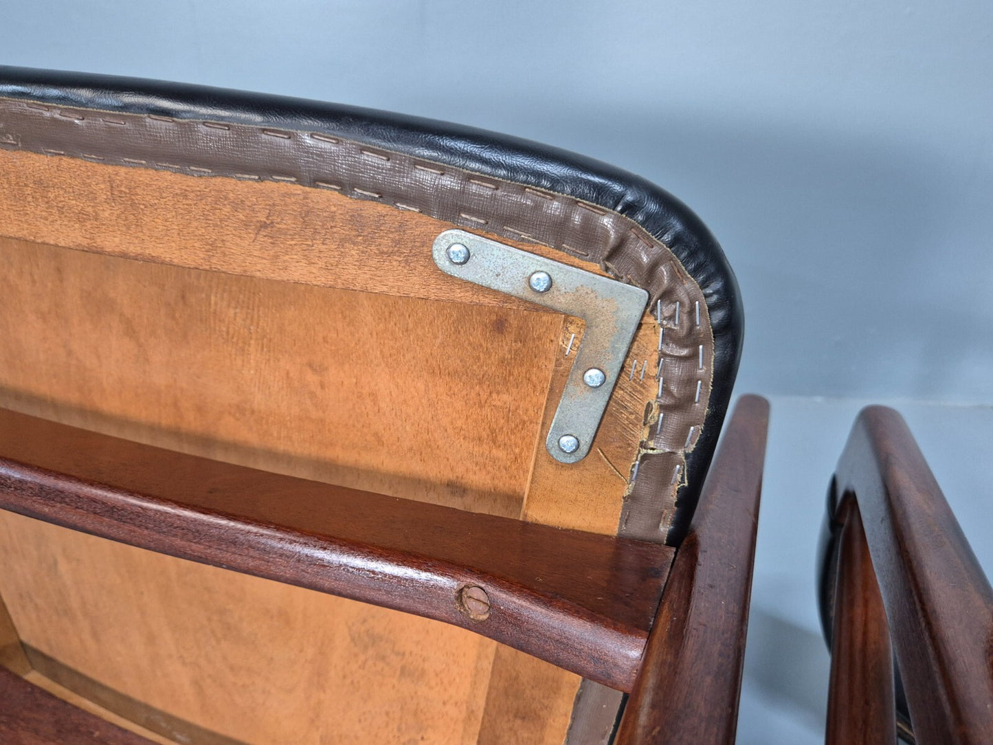 4 Teak Danish Dining Chairs by Farstrup 1960s Compass Model MCM EB9538 MDIN - UKDK FURNITURE